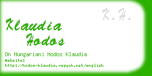 klaudia hodos business card